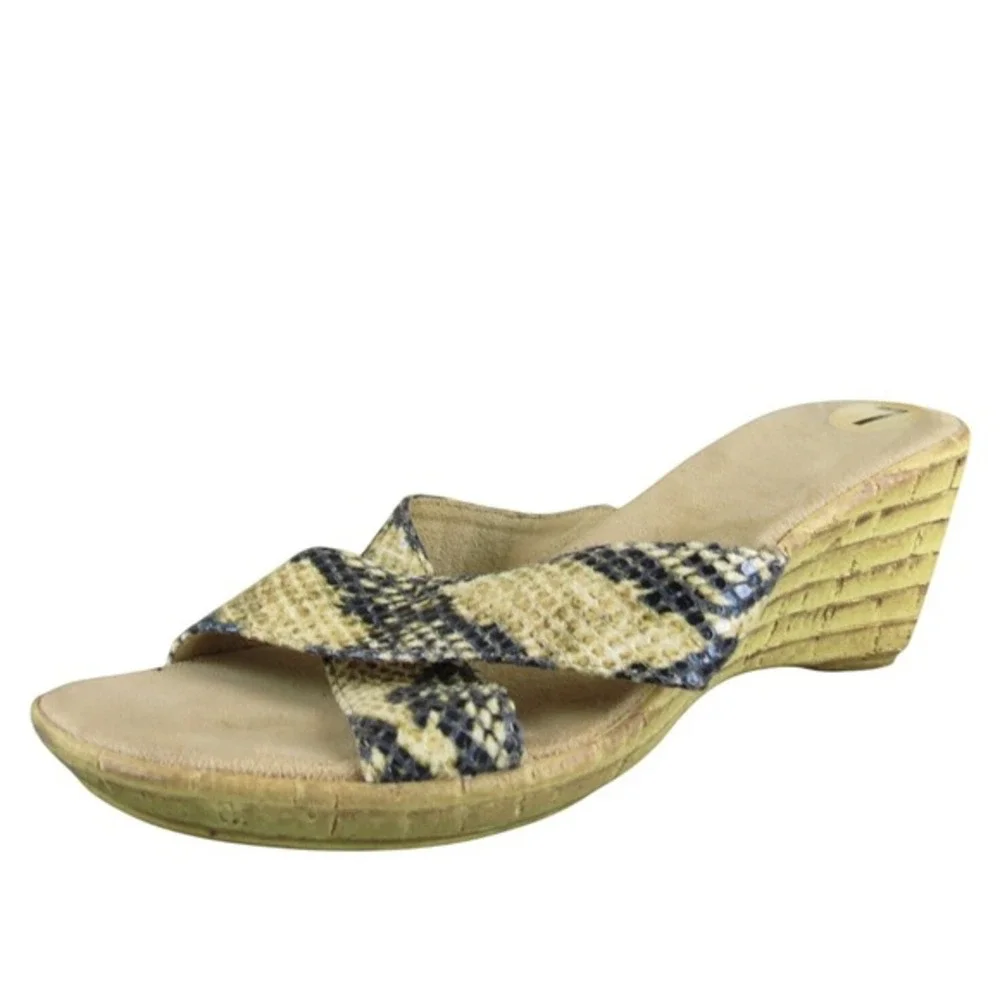 Italian Shoemakers Women's Slide Brown Synthetic Sz 7 Medium Gently Used 2025